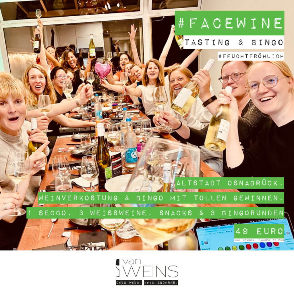 vanWEINS | #FaceWine Weinverkostung Osnabrück Firmenfeier JGA Weinprobe
